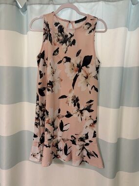 J.Roberts Pink Floral Sleeveless Shift Dress